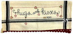 #251 Hugs & Kisses Dish Towel Kit from Bareroots - click to see more