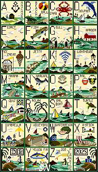 Seaside Alphabet Sampler Stitch-Along from By the Bay Needleart - click to see more