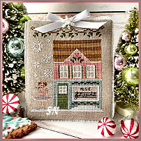 Nutcracker Village #7 Mirlitons Music Store from Country Cottage Needleworks -- click to see more