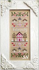 February Sampler of the Month from Country Cottage Needleworks -- click to see more