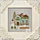 Frosty Forest #3 Snowman Cottage from Country Cottage Needleworks -- click to see more