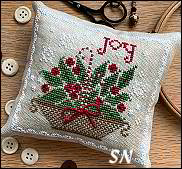 Holly Basket Pinkeep from Stitches by Ethel - click for more