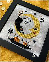 Halloween Moon from Stitches by Ethel - click for more