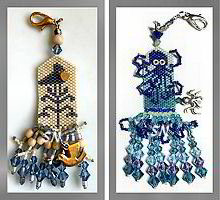 Blue Sampler Bird, Jeorge the Jelly Fish and Ollie the Octopus Beaded Fobs from Fern Ridge - click to see more