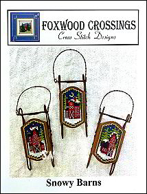 Foxwood Crossings Snowy Barns Sleds - click to see more