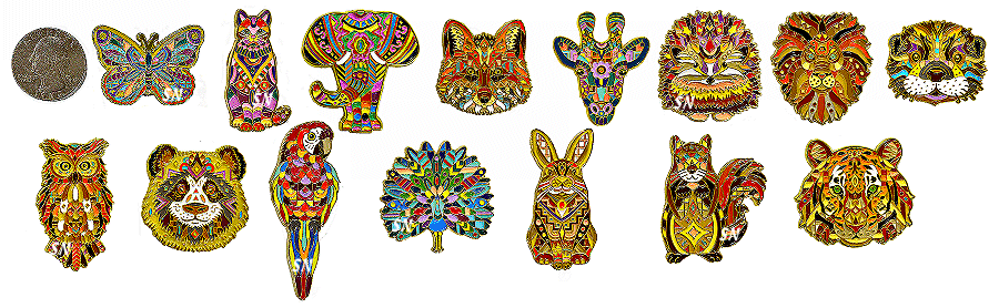 Elegant Mandala Animals in Enameled Needle Minders from Meloca Designs - click for more Elegant Mandala Animals in Enameled Needle Minders from Meloca Designs - click for more