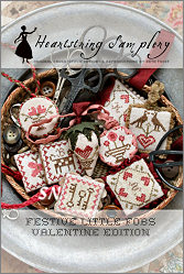 Valentine Edition  Festive Little Fobs from Heartstring Samplery - click for more