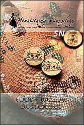 Finn and Willow Button Pair from Heartstring Samplery - click for more