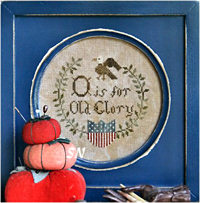 O is for Old Glory from Heartstring Samplery - click for more