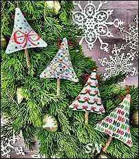 Festive Mini Trees from Liz Mathews - click to see more