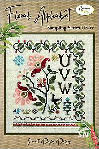 Floral Alphabets UVW from Jeannette Douglas -- click to see more