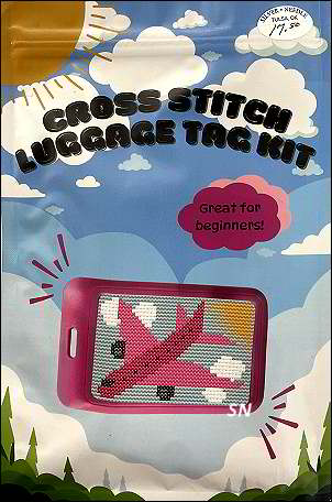 PINK Airplane Luggage Tag Kit from Jumpseat Therapy - click for more