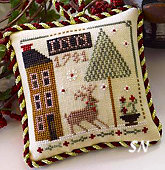 Deer Valley Inn, #5 of 2015 The Sampler Tree Ornament Series from Little House Needleworks -- click to see more