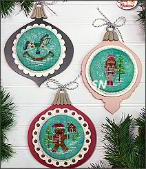 Vintage Ornaments Set Four from Cherry Blossoms - click for more