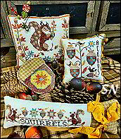 Quaint Rose Needlearts Acorn Thieves - click for more