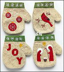 White Pine Felt Ornaments from Rachels of Greenfield - click to see more
