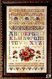 Floral Band Sampler from Samplers and Primitives - click for more Floral Band Sampler from Samplers and Primitives - click for more
