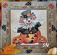 Clown in a Pumpkin Chart #296 from Serenita di Campagna -- click for a larger view