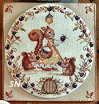 Squirrels and Blackberries Chart #293 from Serenita di Campagna -- click for a larger view