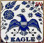 Blue Eagle Enameled Needle Minder by Siren Stitchworks - click for more