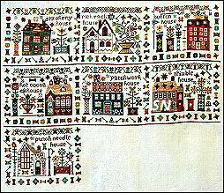 Houses of Stitchery Lane Stitched Placement Chart 7 from Pansy Patch Quilts and Stitchery - click to see more