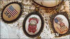 Mice Mascots Pendants from The Stitchery Sisters - click for more