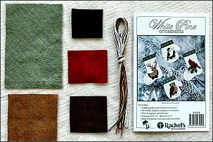 White Pine Felt Ornaments Kit Contents from Rachels of Greenfield - click to see more