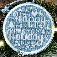 Happy Holidays Bauble from Wildflower Stitching - click to see more