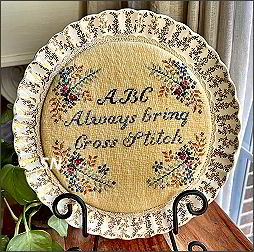 Plate-itude Always Bring Cross Stitch from Annie Beez Folk Art - click to see more