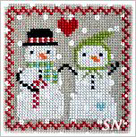 Snowy 9 Patch #5 from Annie Beez Folk Art - click to see more