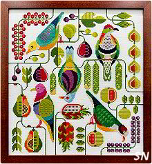 Fruit Dove Frenzy from Boomerang Stitches - click to see more