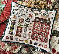 Houses of Stitchery Lane #3 Button House from Pansy Patch Quilts and Stitchery - click to see more