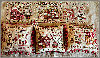 The Houses on Peppermint Lane WIP from Pansy Patch Quilts and Stitchery's blog