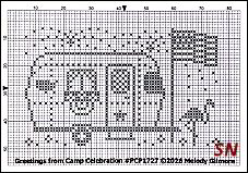 Greetings from Camp Celebration from Open Road Abode Needleworks - click to see more