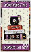 Spooky Book Stack Needle Minder from Primrose Cottage - click for more Spooky Book Stack Needle Minder from Primrose Cottage - click for more