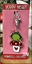 Hoppy Heart Bag Charm from Primrose Cottage - click for more
