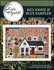 Red White & Blue Sampler from Erin Elizabeth Designs - click to see more