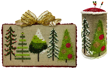 Christmassy Evergreens... Our July, 2019 2019 Secret Needle Night Kit - click to see more