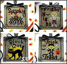 Halloween Spooktacular Ornaments set 2 from Tiny Modernist - click to see more