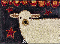 PN185 Sweet Little Ewe in punch needle from Teresa Kogut -- click to see more