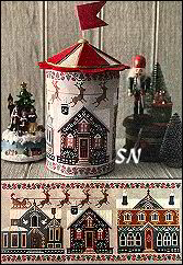 Ornamented Christmas Houses from Twin Peak Primitives - click to see more Ornamented Christmas Houses from Twin Peak Primitives - click to see more