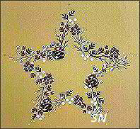#2401 Pine Cone Garland Star from Une Croix, le temps d' un The' height=