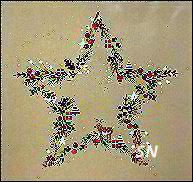 #2511 Christmas Garland Star from Une Croix, le temps d' un The' height=