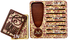 Red Floral Scissor and Thread Tray Set, a Silver Needle Exclusive - click for more